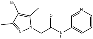 2-(4-bromo-3,5-dimethyl-1H-pyrazol-1-yl)-N-(3-pyridinyl)acetamide Struktur