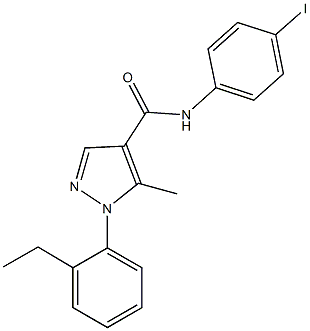 1-(2-ethylphenyl)-N-(4-iodophenyl)-5-methyl-1H-pyrazole-4-carboxamide Struktur