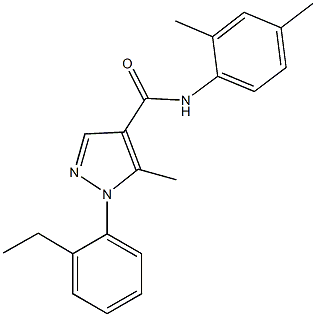 N-(2,4-dimethylphenyl)-1-(2-ethylphenyl)-5-methyl-1H-pyrazole-4-carboxamide Struktur