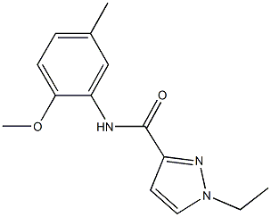 1-ethyl-N-(2-methoxy-5-methylphenyl)-1H-pyrazole-3-carboxamide Struktur