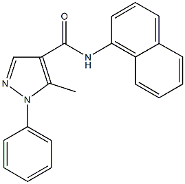 5-methyl-N-(1-naphthyl)-1-phenyl-1H-pyrazole-4-carboxamide Struktur