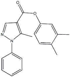 3,4-dimethylphenyl 5-methyl-1-phenyl-1H-pyrazole-4-carboxylate Struktur