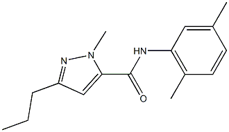 N-(2,5-dimethylphenyl)-1-methyl-3-propyl-1H-pyrazole-5-carboxamide Struktur