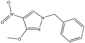 1-benzyl-4-nitro-3-methoxy-1H-pyrazole Struktur