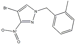 4-bromo-3-nitro-1-(2-methylbenzyl)-1H-pyrazole Struktur