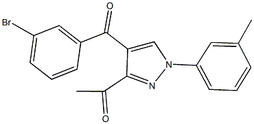 1-[4-(3-bromobenzoyl)-1-(3-methylphenyl)-1H-pyrazol-3-yl]ethanone Struktur