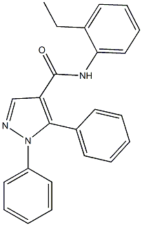 N-(2-ethylphenyl)-1,5-diphenyl-1H-pyrazole-4-carboxamide Struktur