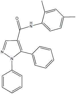 N-(2,4-dimethylphenyl)-1,5-diphenyl-1H-pyrazole-4-carboxamide Struktur