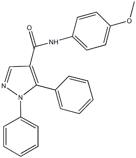 N-(4-methoxyphenyl)-1,5-diphenyl-1H-pyrazole-4-carboxamide Struktur