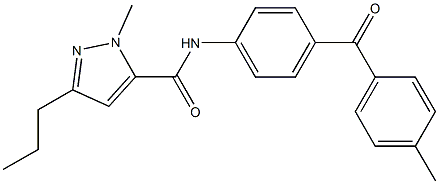 1-methyl-N-[4-(4-methylbenzoyl)phenyl]-3-propyl-1H-pyrazole-5-carboxamide Struktur