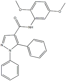 N-(2,5-dimethoxyphenyl)-1,5-diphenyl-1H-pyrazole-4-carboxamide Struktur