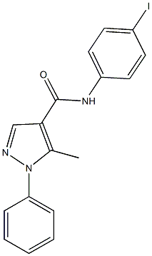 N-(4-iodophenyl)-5-methyl-1-phenyl-1H-pyrazole-4-carboxamide Struktur