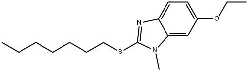 ethyl 2-(heptylsulfanyl)-1-methyl-1H-benzimidazol-6-yl ether Struktur