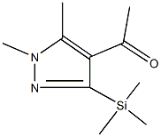 1-[1,5-dimethyl-3-(trimethylsilyl)-1H-pyrazol-4-yl]ethanone Struktur