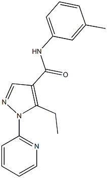 5-ethyl-N-(3-methylphenyl)-1-(2-pyridinyl)-1H-pyrazole-4-carboxamide Struktur