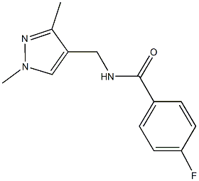 N-[(1,3-dimethyl-1H-pyrazol-4-yl)methyl]-4-fluorobenzamide Struktur