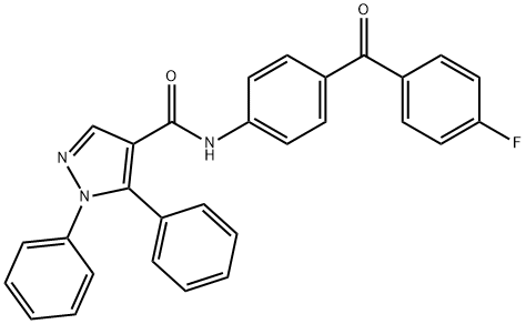 N-[4-(4-fluorobenzoyl)phenyl]-1,5-diphenyl-1H-pyrazole-4-carboxamide Struktur