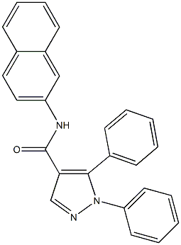 N-(2-naphthyl)-1,5-diphenyl-1H-pyrazole-4-carboxamide Struktur