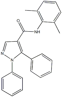 N-(2,6-dimethylphenyl)-1,5-diphenyl-1H-pyrazole-4-carboxamide Struktur