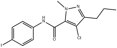 4-chloro-N-(4-iodophenyl)-1-methyl-3-propyl-1H-pyrazole-5-carboxamide Struktur