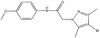 2-(4-bromo-3,5-dimethyl-1H-pyrazol-1-yl)-N-(4-methoxyphenyl)acetamide Struktur