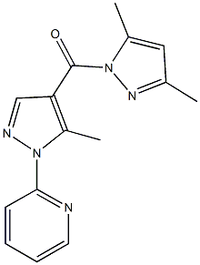 2-{4-[(3,5-dimethyl-1H-pyrazol-1-yl)carbonyl]-5-methyl-1H-pyrazol-1-yl}pyridine Struktur