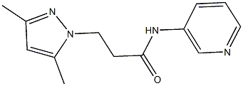 3-(3,5-dimethyl-1H-pyrazol-1-yl)-N-(3-pyridinyl)propanamide Struktur