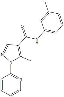 5-methyl-N-(3-methylphenyl)-1-(2-pyridinyl)-1H-pyrazole-4-carboxamide Struktur