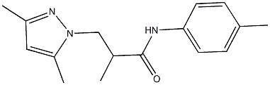 3-(3,5-dimethyl-1H-pyrazol-1-yl)-2-methyl-N-(4-methylphenyl)propanamide Struktur