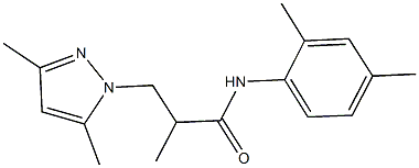 N-(2,4-dimethylphenyl)-3-(3,5-dimethyl-1H-pyrazol-1-yl)-2-methylpropanamide Struktur