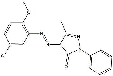 4-[(5-chloro-2-methoxyphenyl)diazenyl]-5-methyl-2-phenyl-2,4-dihydro-3H-pyrazol-3-one Struktur