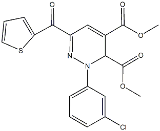 dimethyl 2-(3-chlorophenyl)-6-(2-thienylcarbonyl)-2,3-dihydro-3,4-pyridazinedicarboxylate Struktur