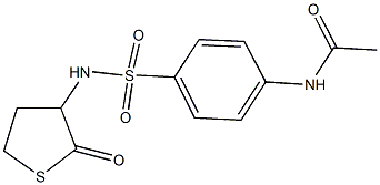 N-(4-{[(2-oxotetrahydro-3-thienyl)amino]sulfonyl}phenyl)acetamide Struktur