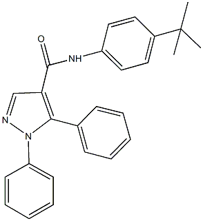 N-(4-tert-butylphenyl)-1,5-diphenyl-1H-pyrazole-4-carboxamide Struktur