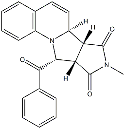 10-benzoyl-8-methyl-9a,10-dihydro-6aH-pyrrolo[3',4':3,4]pyrrolo[1,2-a]quinoline-7,9(6bH,8H)-dione Struktur