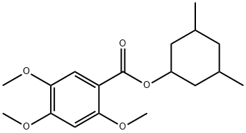 3,5-dimethylcyclohexyl 2,4,5-trimethoxybenzoate Struktur