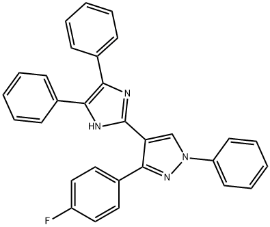 4-(4,5-diphenyl-1H-imidazol-2-yl)-3-(4-fluorophenyl)-1-phenyl-1H-pyrazole Struktur