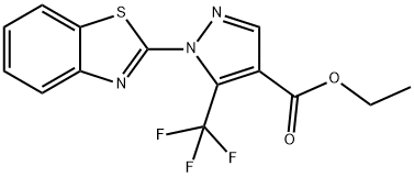 ethyl 1-(1,3-benzothiazol-2-yl)-5-(trifluoromethyl)-1H-pyrazole-4-carboxylate Struktur