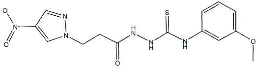 2-(3-{4-nitro-1H-pyrazol-1-yl}propanoyl)-N-(3-methoxyphenyl)hydrazinecarbothioamide Struktur