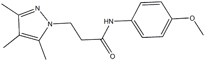 N-(4-methoxyphenyl)-3-(3,4,5-trimethyl-1H-pyrazol-1-yl)propanamide Struktur