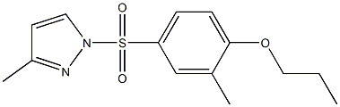 2-methyl-4-[(3-methyl-1H-pyrazol-1-yl)sulfonyl]phenyl propyl ether Struktur