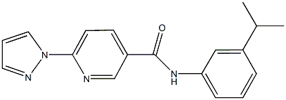 N-(3-isopropylphenyl)-6-(1H-pyrazol-1-yl)nicotinamide Struktur