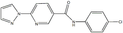 N-(4-chlorophenyl)-6-(1H-pyrazol-1-yl)nicotinamide Struktur