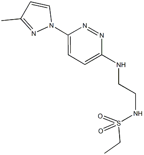 N-(2-{[6-(3-methyl-1H-pyrazol-1-yl)-3-pyridazinyl]amino}ethyl)ethanesulfonamide Struktur