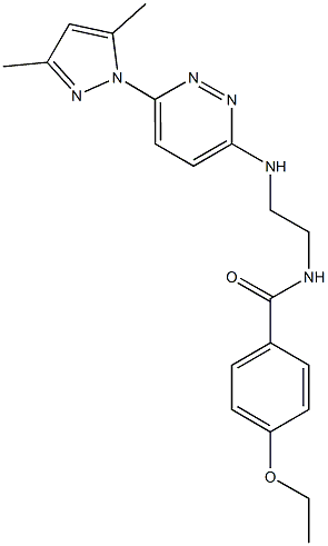 N-(2-{[6-(3,5-dimethyl-1H-pyrazol-1-yl)-3-pyridazinyl]amino}ethyl)-4-ethoxybenzamide Struktur