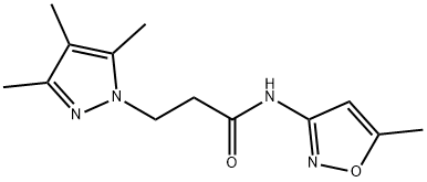 N-(5-methyl-3-isoxazolyl)-3-(3,4,5-trimethyl-1H-pyrazol-1-yl)propanamide Struktur