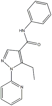 5-ethyl-N-phenyl-1-(2-pyridinyl)-1H-pyrazole-4-carboxamide Struktur