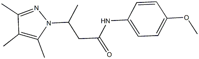 N-(4-methoxyphenyl)-3-(3,4,5-trimethyl-1H-pyrazol-1-yl)butanamide Struktur