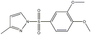 1-[(3,4-dimethoxyphenyl)sulfonyl]-3-methyl-1H-pyrazole Struktur