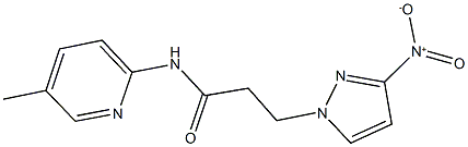 3-{3-nitro-1H-pyrazol-1-yl}-N-(5-methyl-2-pyridinyl)propanamide Struktur